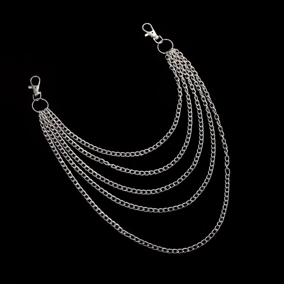 Sale - Multilayered Silver Pants Chain - Picture 4 of 6
